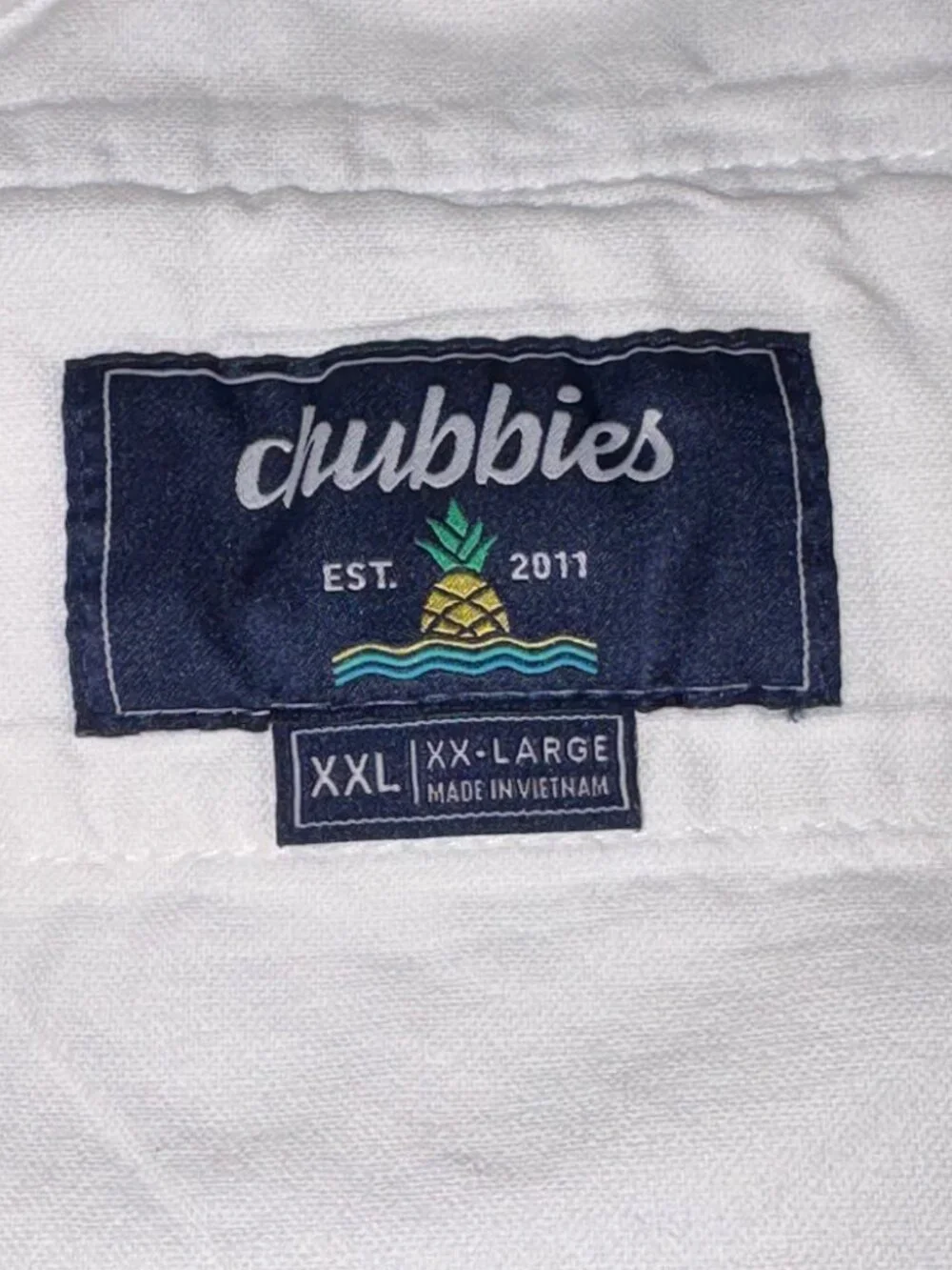 NWT CHUBBIES Chino Shorts Size XXL White Pride